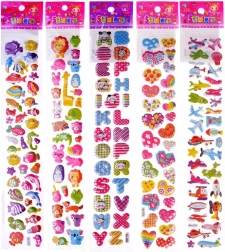 Colorful Stickers Alphabet Hearts Vehicles Animals