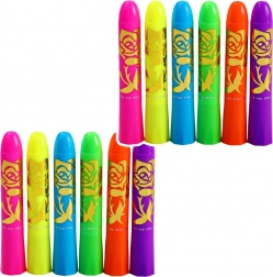 Neon gezichtsverfset - 12 stuks