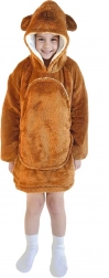 Warme hoodie-deken met capuchon voor kinderen capibara 3–6 jaar van Cozy Noxxiez