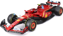 model van de formule 1-wagen ferrari sf-24 1:18 met coureur carlos sainz van bburago