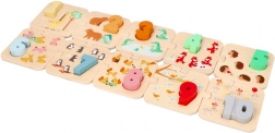 Wooden Montessori Puzzle with Numbers and Animals