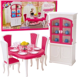 Doll Dining Room – table, chairs, sideboard and tableware