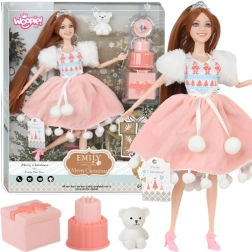 Woopie doll Emi Christmas princess with teddy bear