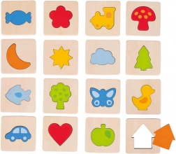 Tactiel spel Herken de vormen in het frame