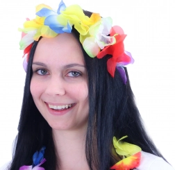 Haarband Hawaï met bloemen voor carnaval