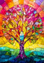 Mosaic Tree Puzzle 1000 Pieces