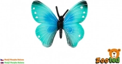 kunststof decoratieve vlinder Morpho helena 7 cm