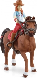 schleich horse club ruiterset hannah en cayenne met beweegbaar figuurtje