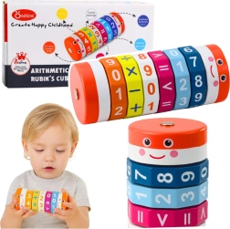 Cylindre mathématique éducatif pour enfants – casse-tête numérique rotatif
