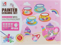 Schilder-theeset met eenhoorns