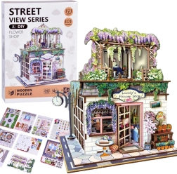 Puzzle 3D en bois Fleuriste avec lumière, 243 pièces