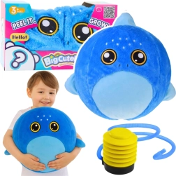 Balle sautoir en peluche requin 50 cm avec pompe