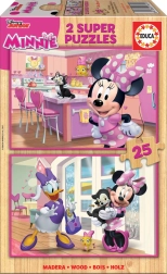 Puzzle en bois Minnie 2x25 pièces