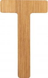 small foot bamboeletter T