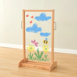 Masterkidz dubbelzijdig transparant schilderezelbord voor kinderen