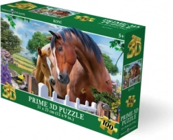 Puzzle 3D – chevaux, 100 pièces