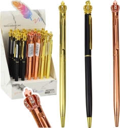 Automatic Metal Pen Crown Blue Ink 1.0 mm