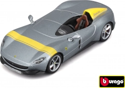 Metalen automodel 1:43 BBURAGO Ferrari Monza SP1 zilver/geel