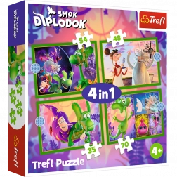 Puzzel 4in1 Wereld van Draka Diplodoka