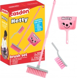Kinder schoonmaakset Hetty roze – handveger, stoffer en bezem
