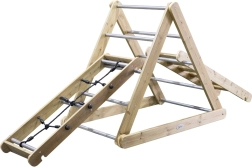 Aire de jeux en bois XL – Ensemble Montessori avec échelle d’escalade