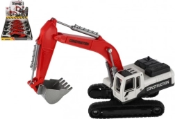 Bouwspeelgoed graafmachine op rupsbanden plastic/metaal