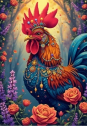 Puzzle Secret Rooster Garden 1000 pieces