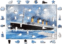 WOODEN CITY Puzzle en bois Titanic 2-en-1, 505 pièces EKO