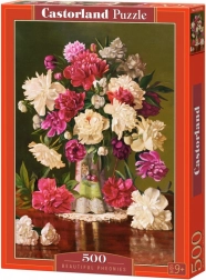 500-Piece Puzzle Beautiful Peonies in a Vase