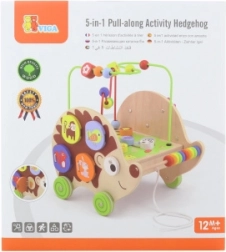 Hérisson à tirer en bois 5-en-1 avec activités VIGA