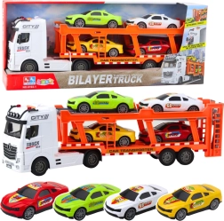 Set de dépanneuse avec 4 petites voitures, lumières et sons