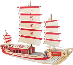 Woodcraft houten 3D-puzzel – Japanse zeilboot