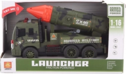 Militair voertuig met raket op batterijen