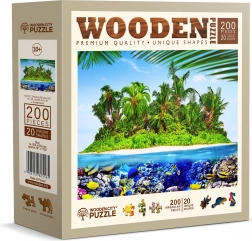 Houten puzzel exotisch schateiland
