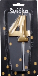 Partykaars Goud cijfer 4