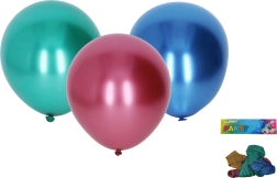Opblaasbare ballonnen 25 cm, set van 5 stuks, chroom