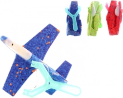 Launchable throwing airplane with LED light and batteries