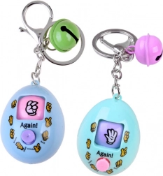 Elektronische sleutelhanger in de vorm van een ei met het spel steen–schaar–papier – Sleutelhanger