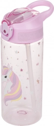 Tritan drinkfles met rietje Rainbow Unicorn 500 ml