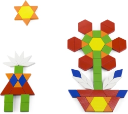 VIGA houten platte blokken montessori 250 stuks in emmer