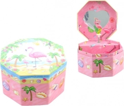 Muzikale sieradendoos met flamingo