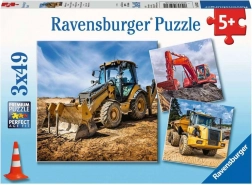 Puzzle RAVENSBURGER Construction Machines 3×49 pieces