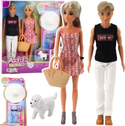 Set Anlily Poppen Meisje met Jongen en Accessoires
