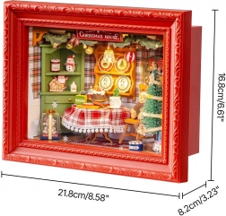 Rolife houten 3D-puzzel Kerstavonddiner met LED, 125 stukjes