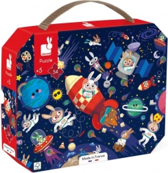 Janod puzzle in a suitcase rocket in space – 54 pieces