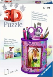 RAVENSBURGER 3D Puzzle Pencil Holder – Horse, 57 Pieces