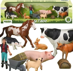 Woopie Ferme heureuse – set de figurines d’animaux 10 pcs