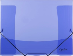 Opaline map met elastiek blauw A4