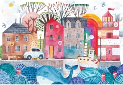 Jigsaw Puzzle Harbor 250 Pieces with Stickers