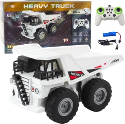 Camion-benne RC HEAVY TRUCK 1:24 blanc avec lumières et sons